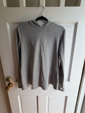 Light Gray Hooded Long Sleeve Pullover